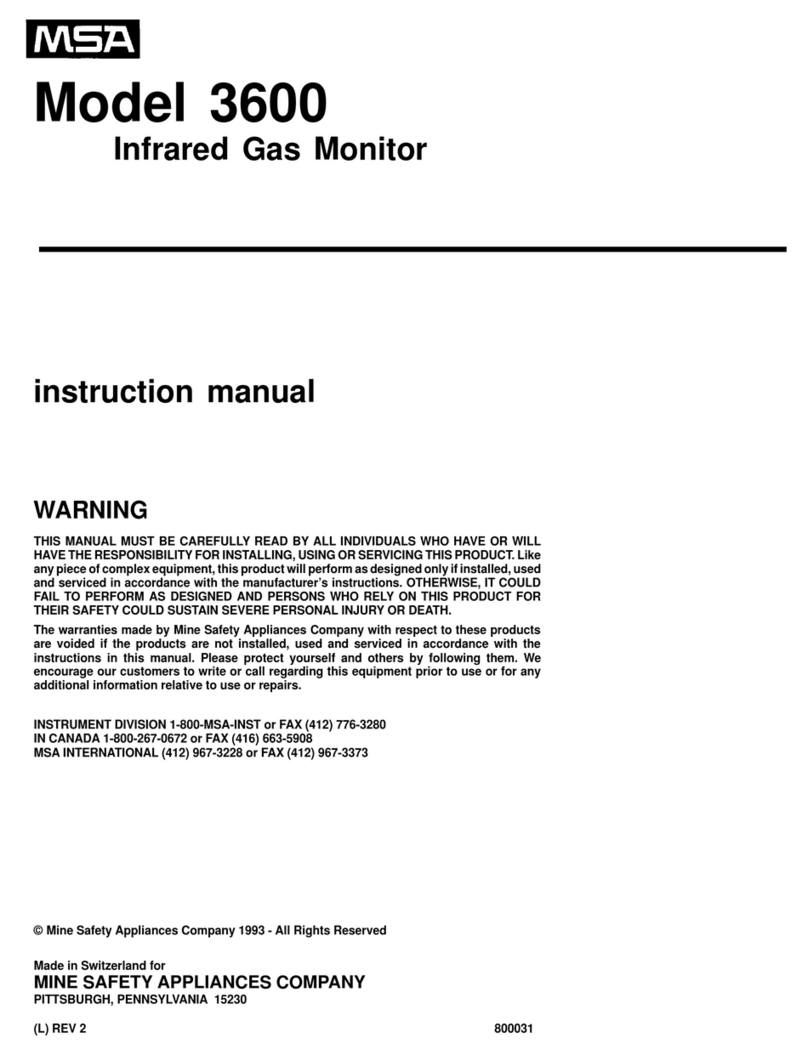 MSA 3600 instruction manual