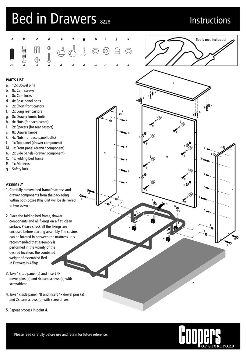 Coopers of Stortford Bed in Drawers 8228 instructions Coopers of Stortford Bed in Drawers 8228 instructions