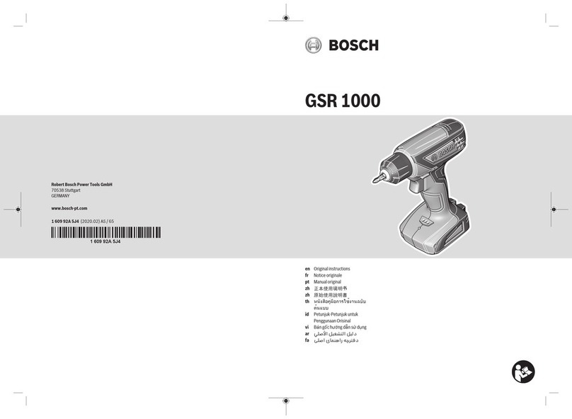 Bosch GSR 1000 User manual