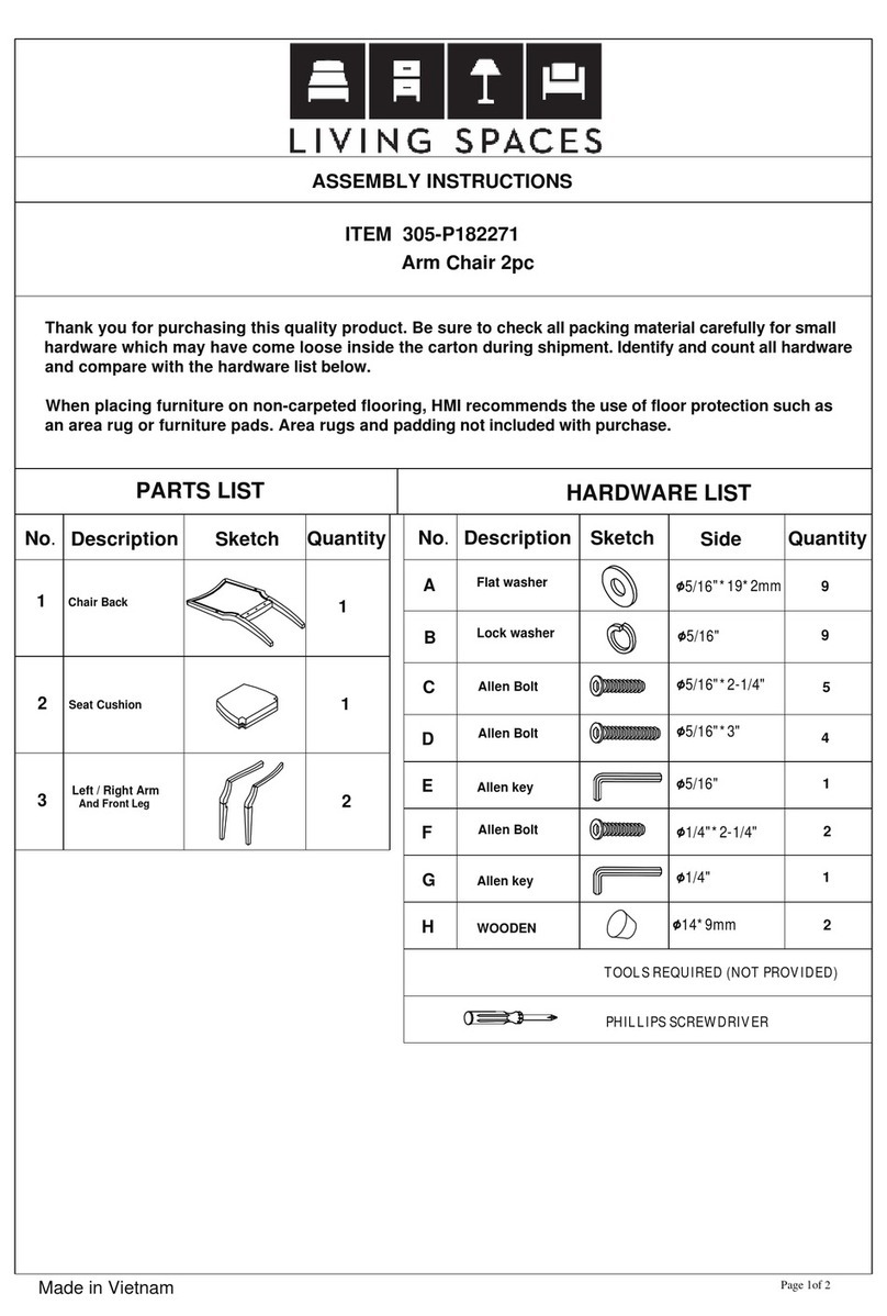 Living Spaces 305-P182271 User manual