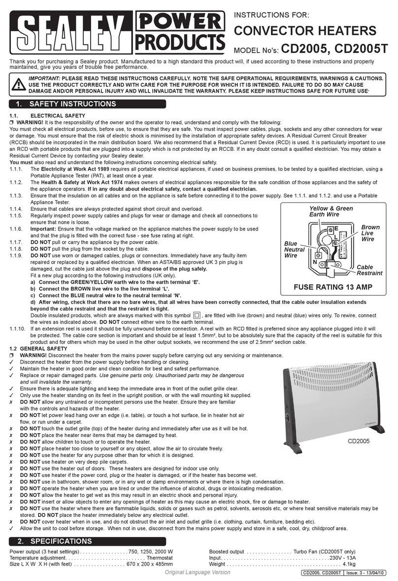 Sealey CD2005 User manual