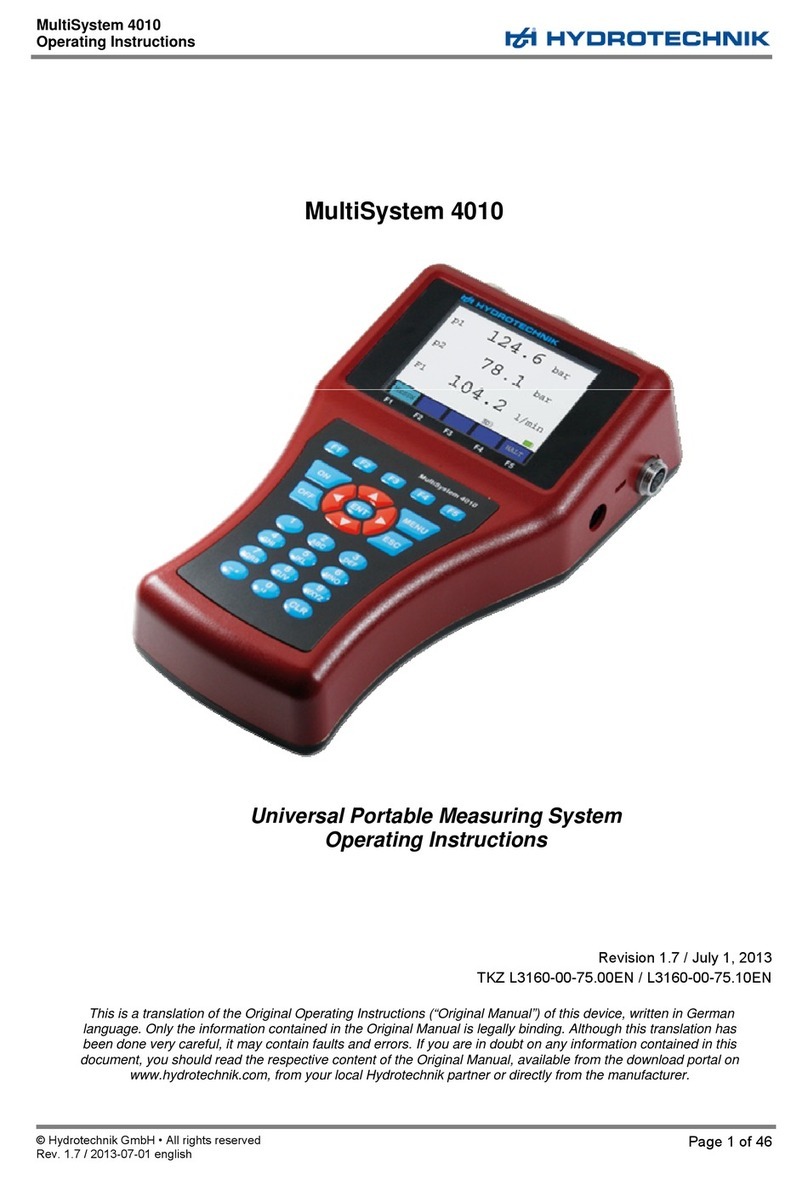 Hydrotechnik MultiSystem 4010 operating instructions