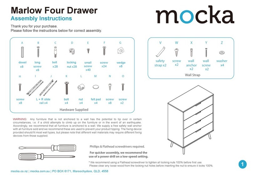 Mocka Marlow Four Drawer User manual