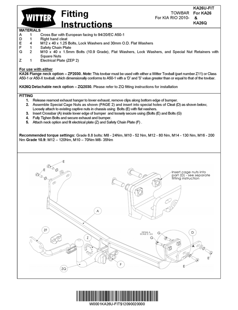Witter KA26U-FIT Fitting instructions