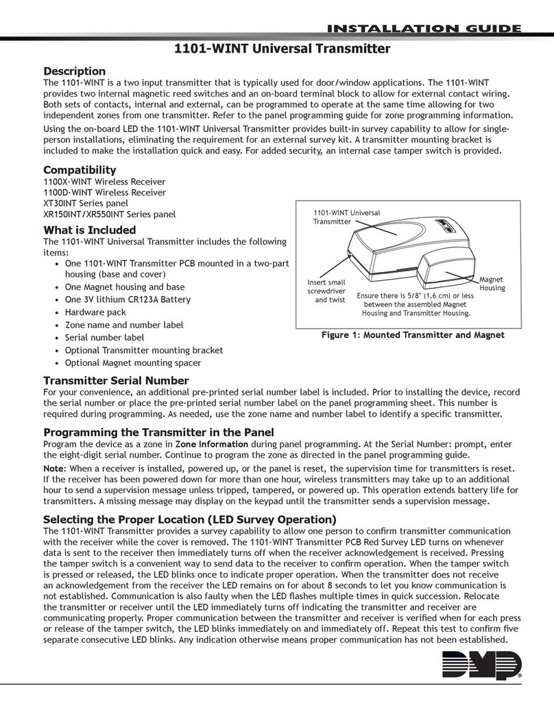 DMP Electronics 1101-WINT installation guide