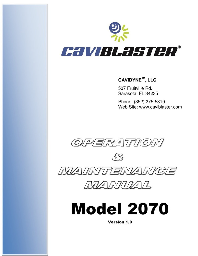 CAVIDYNE Caviblaster 2070 Operation & maintenance manual