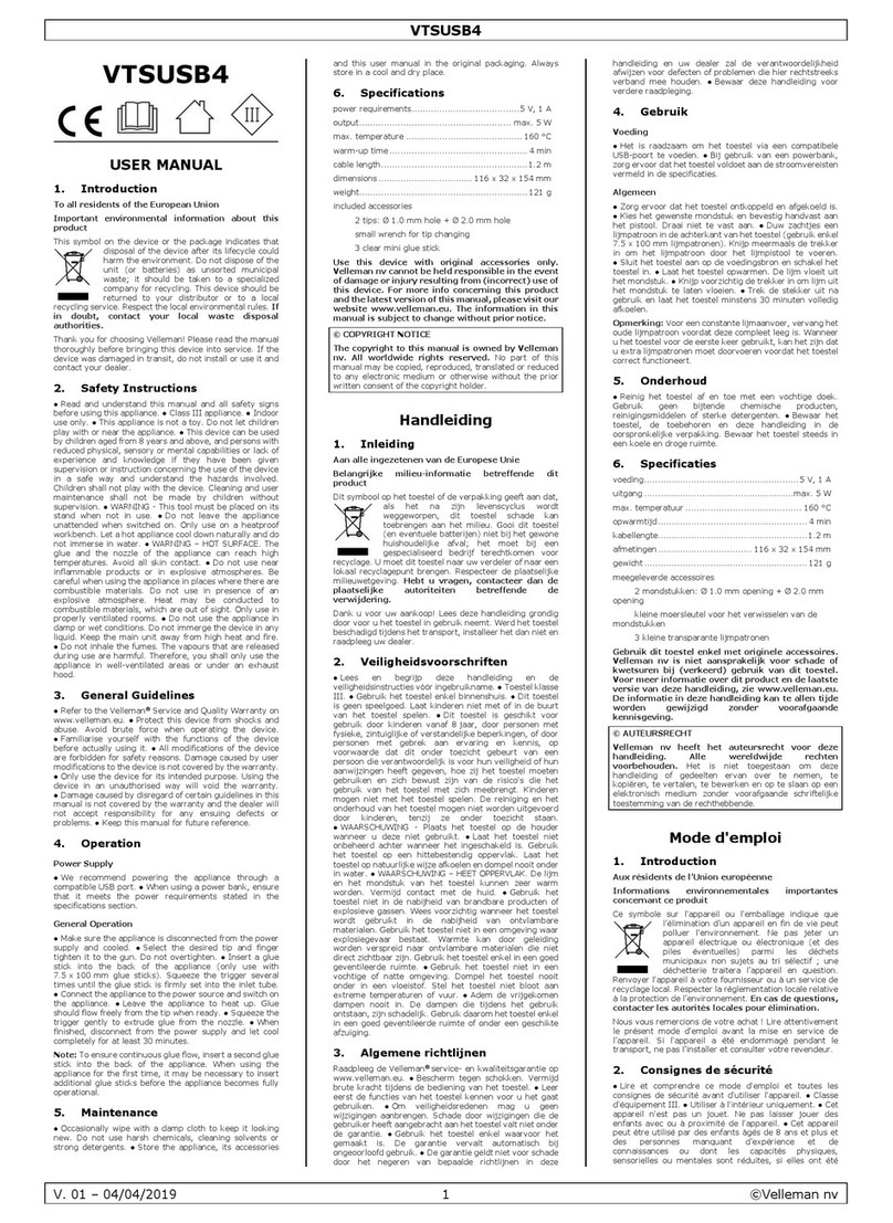 Velleman VTSUSB4 user manual