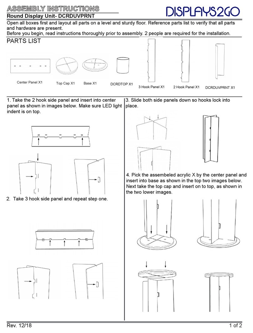 Displays2go DCRDUVPRNT User manual