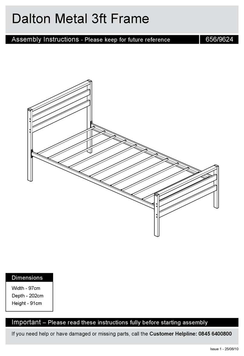 Argos Dalton Metal 3ft Frame 656/9624 Assembly instructions