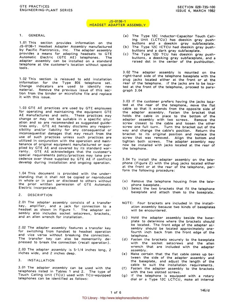 Plantronics JS-0136-1 User manual
