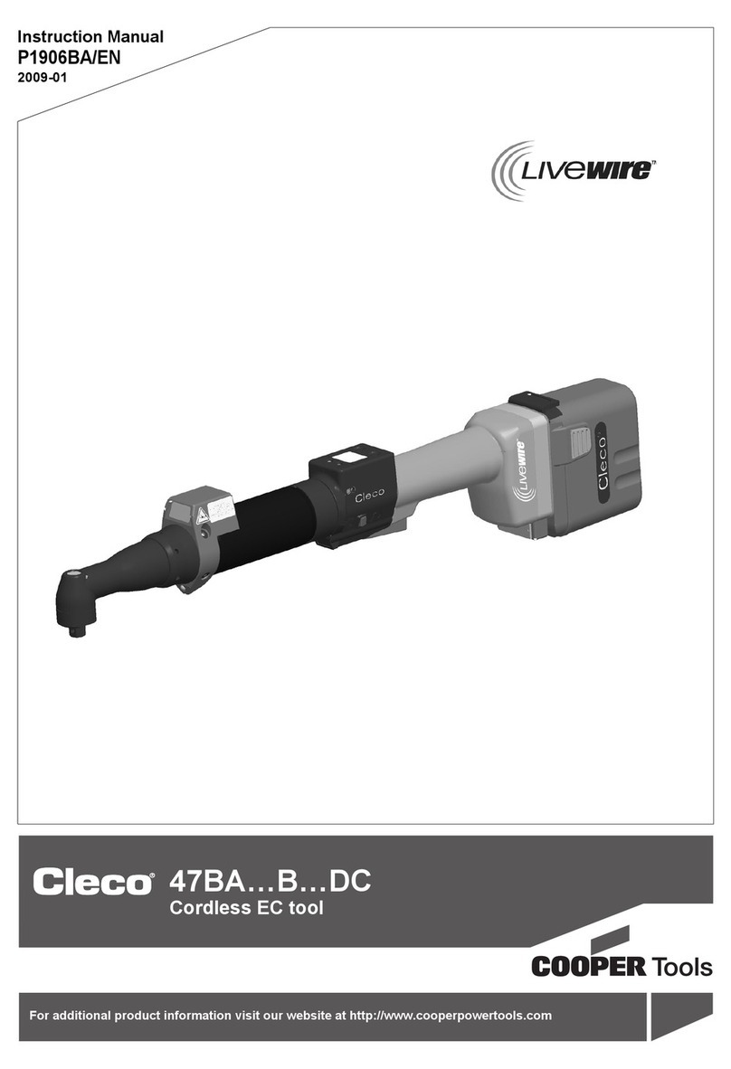 Cooper Tools Cleco LIVEWIRE 47BA B Series instruction manual
