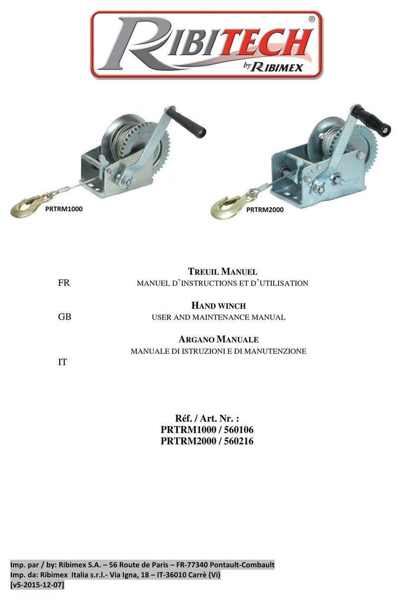 Ribimex Ribitech PRTRM1000 User and maintenance manual