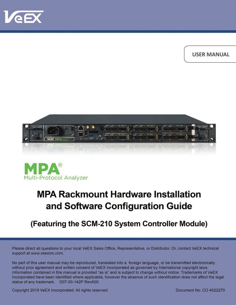 VeEX MPA SCM-210 user manual