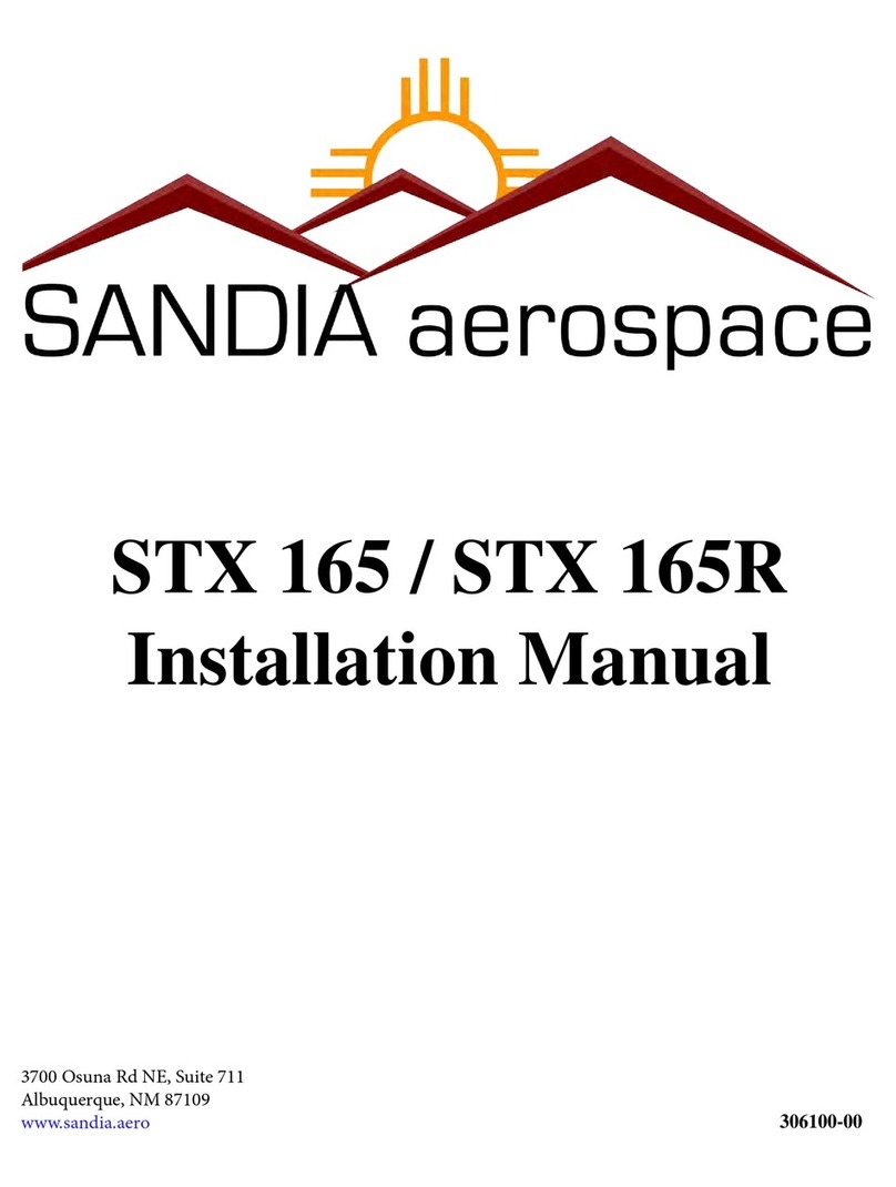 SANDIA aerospace STX 165 installation manual
