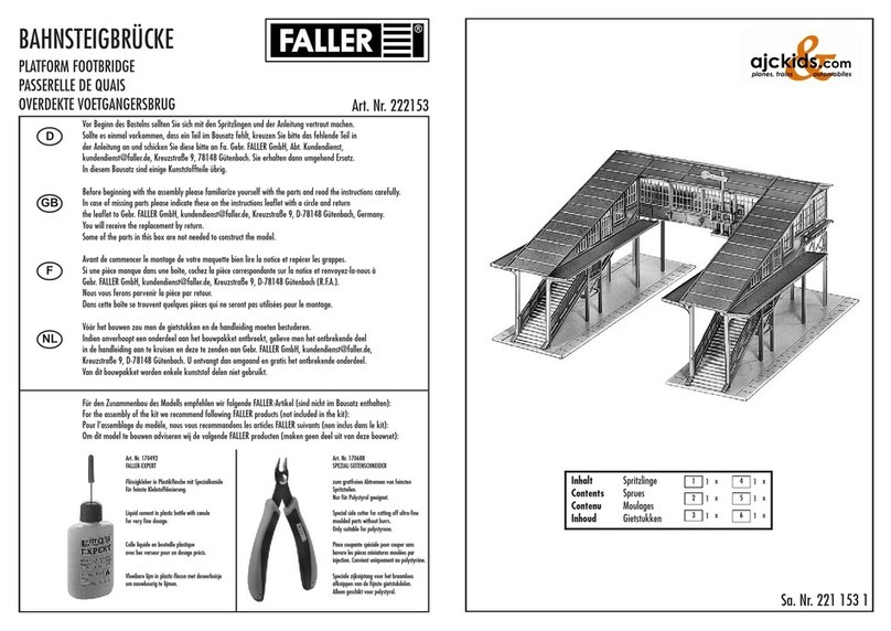Faller PLATFORM FOOTBRIDGE 222153 User manual