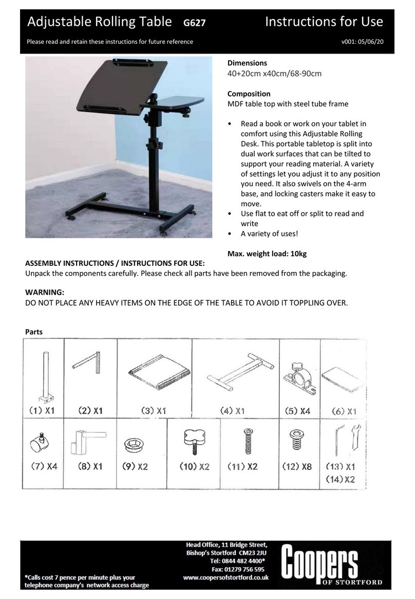 Coopers of Stortford G627 Instructions for use