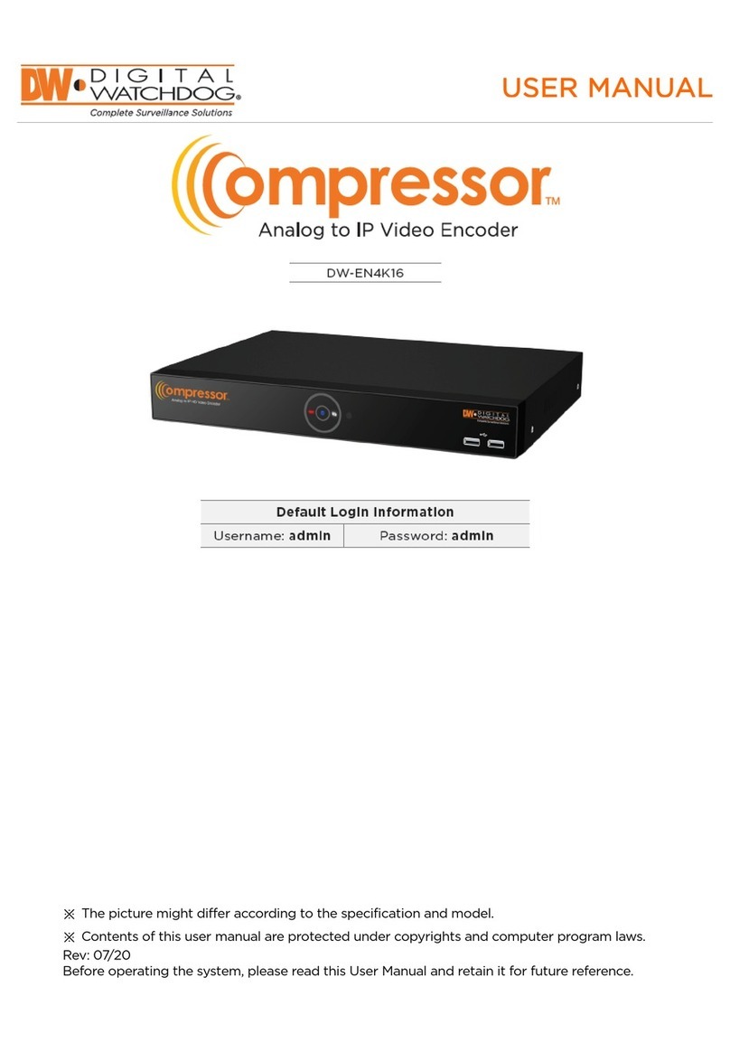 Digital Watchdog Compressor DW-EN4K16 user manual