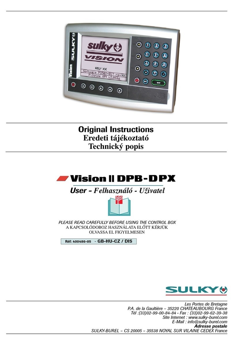 Sulky Vision II DPX Series Original instructions