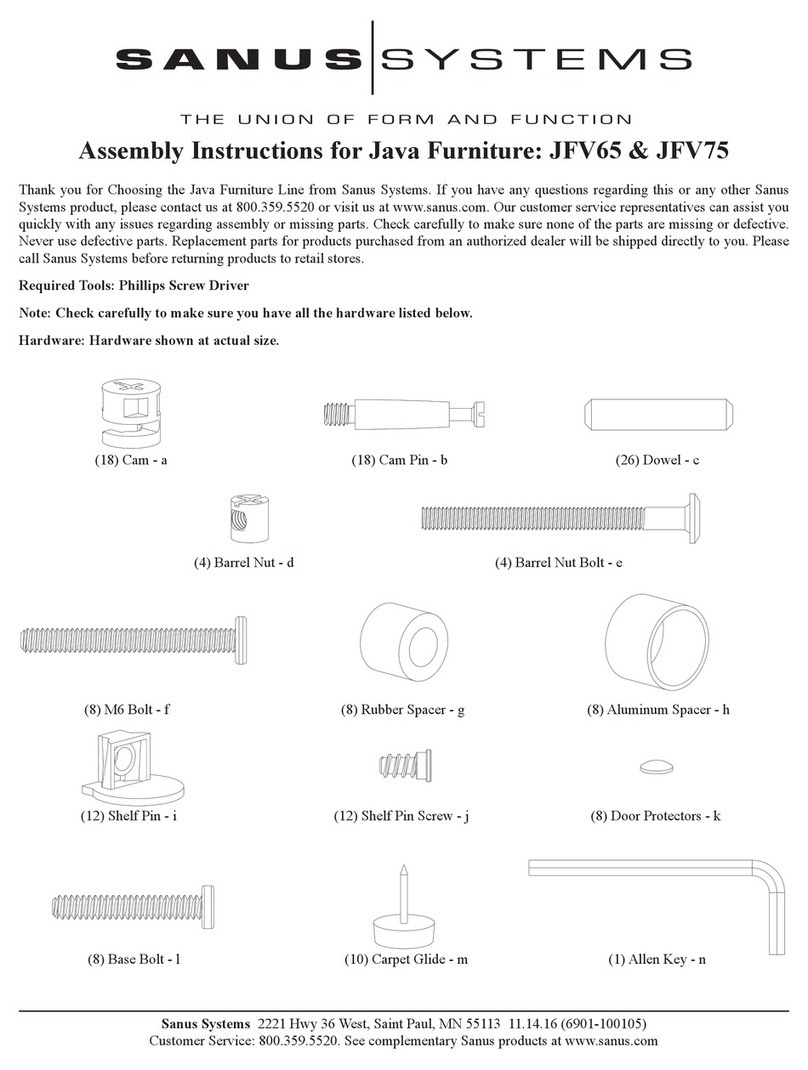 Sanus Systems JFV65 Assembly instructions