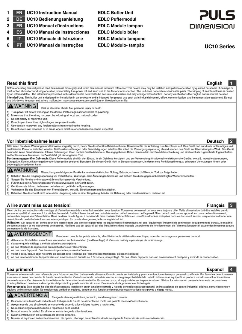 Puls DIMENSION UC10.241 User manual
