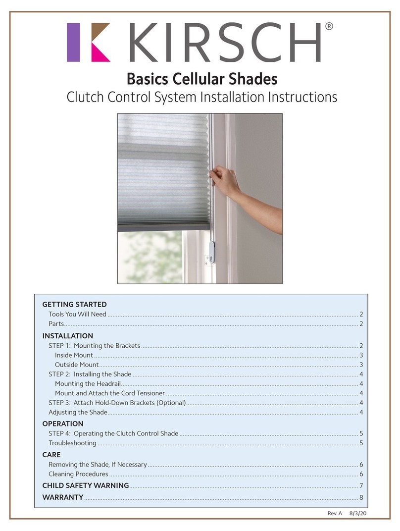 Kirsch Basics Cellular Shades installation instructions