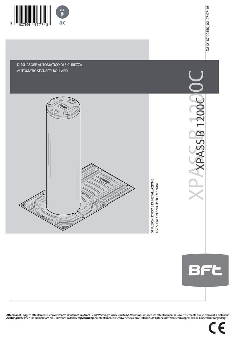 BFT XPASS B 1200C Installation and user manual
