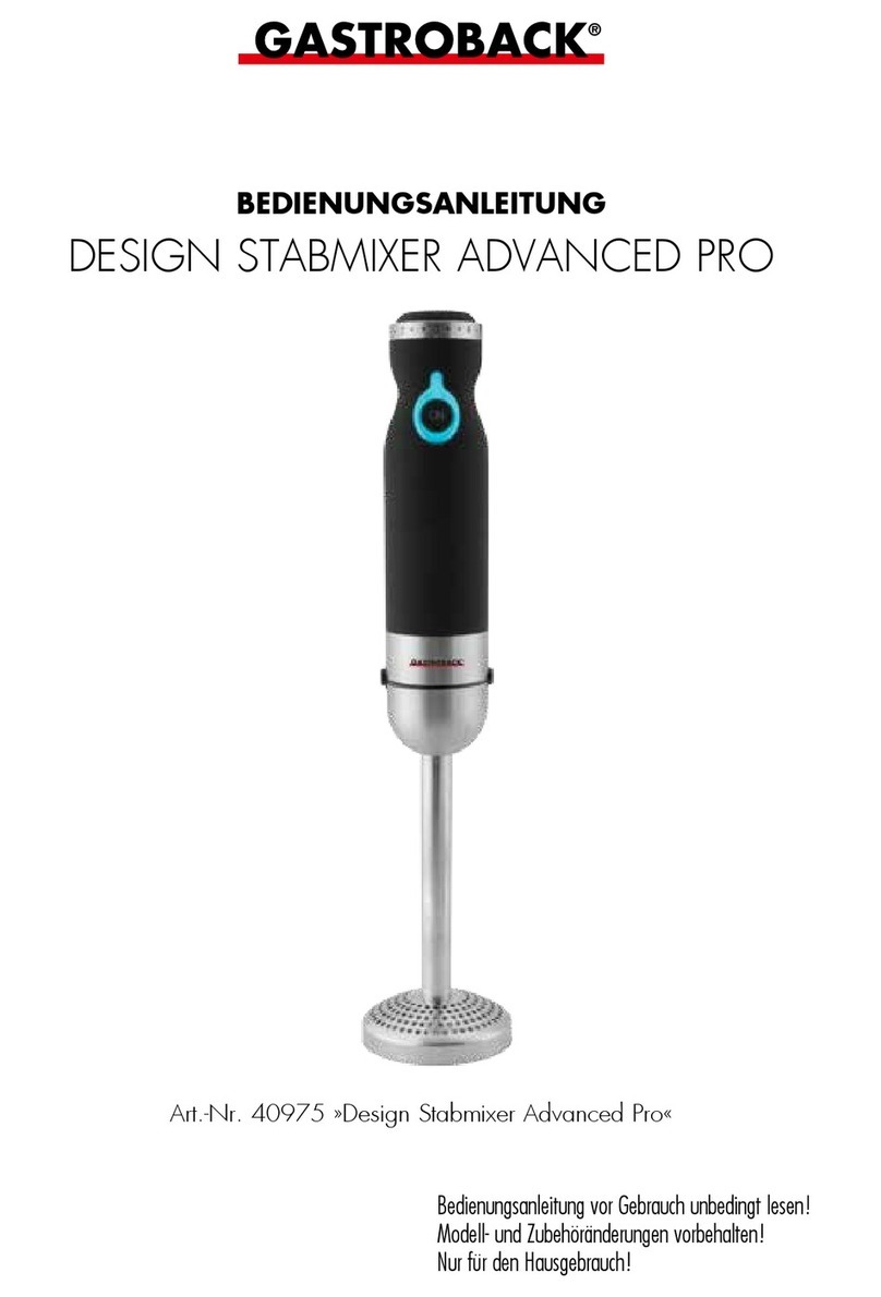 Gastroback Design Hand Blender Advanced Pro User manual