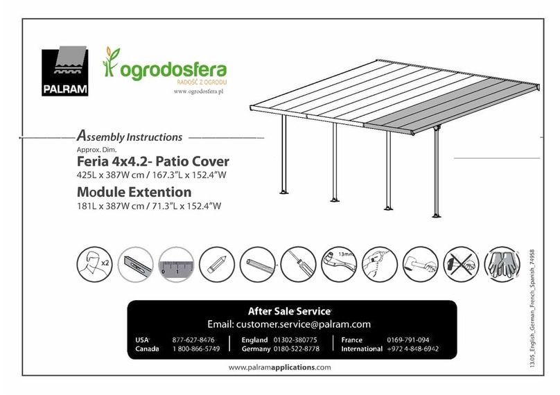 Palram Feria 4x4.2 Assembly lnstructions