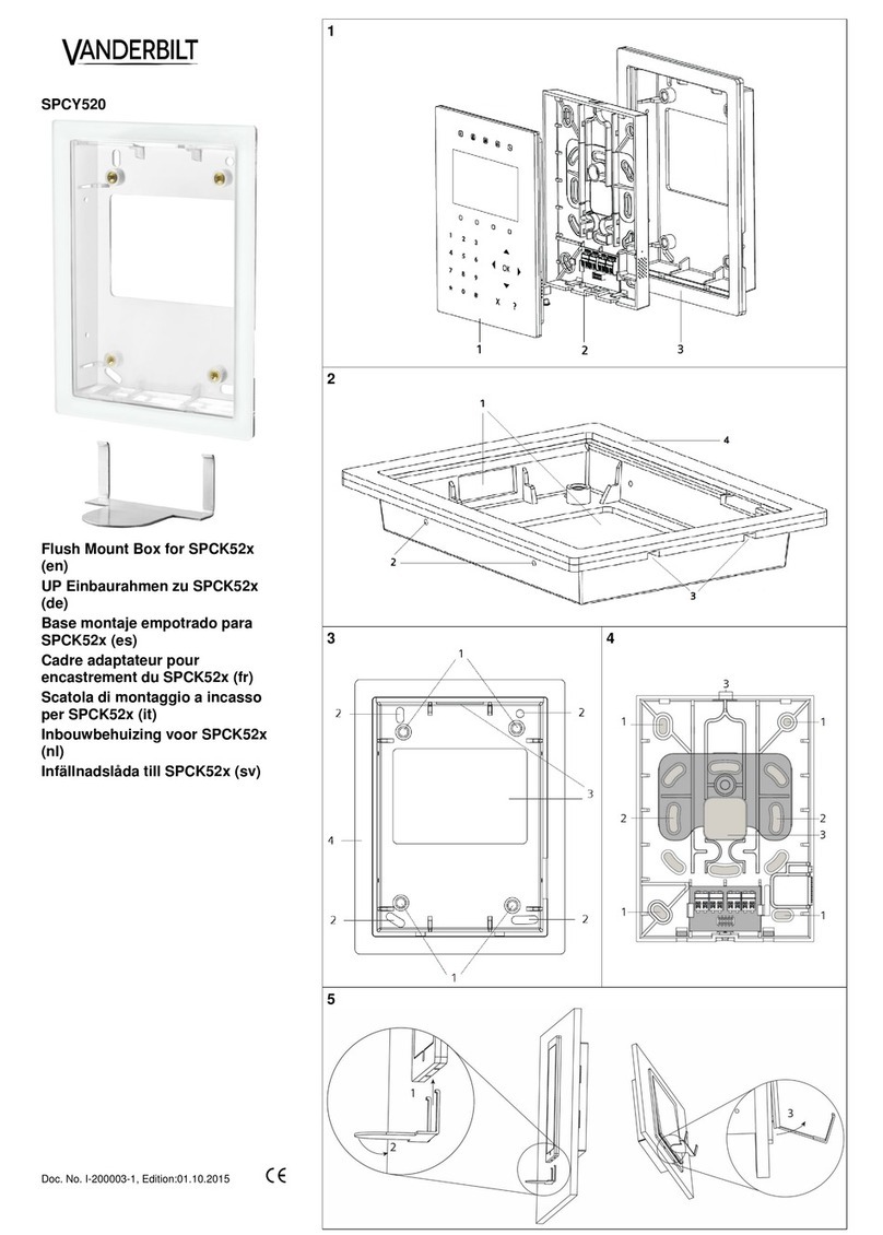 Vanderbilt SPCY520 installation instructions