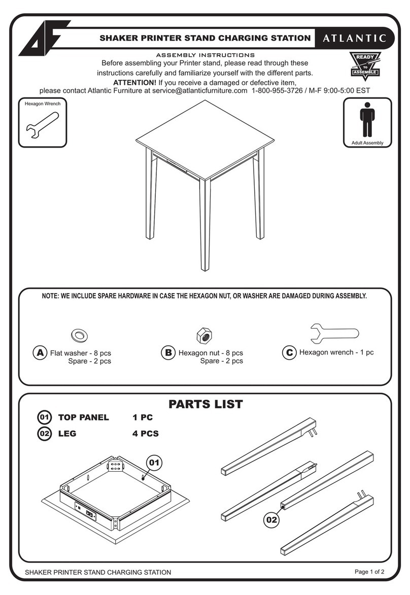 Atlantic SHAKER PRINTER STAND CHARGING STATION User manual