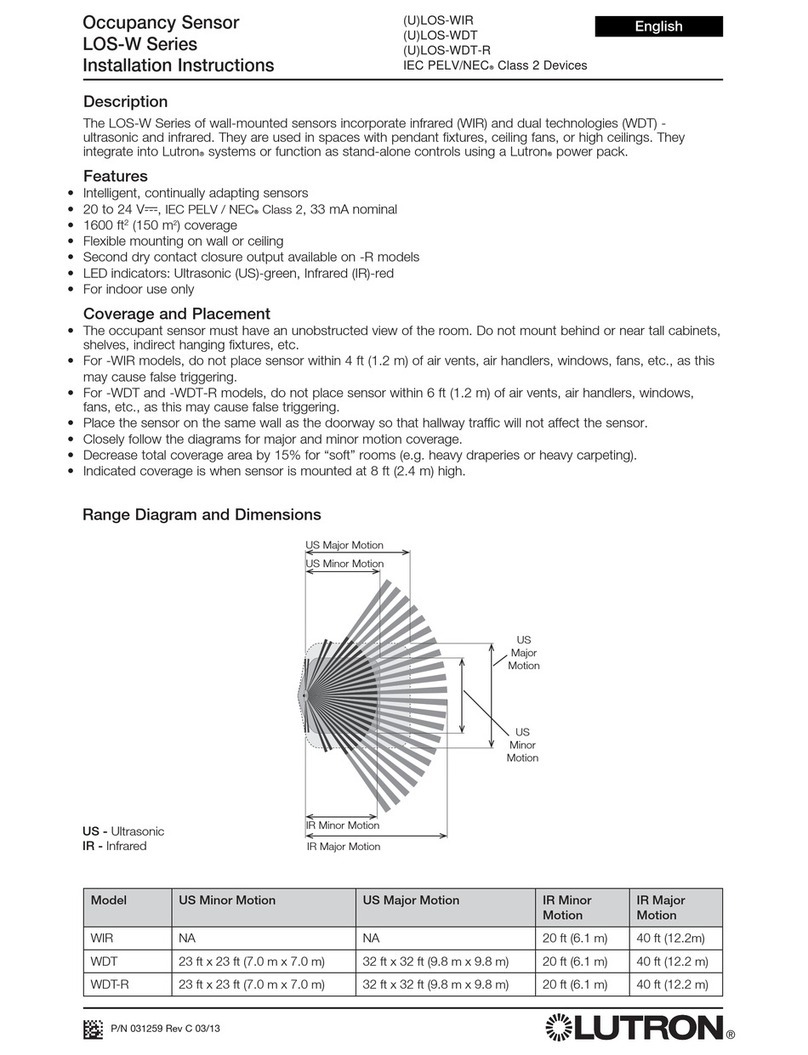 Lutron Electronics LOS-W Series installation instructions