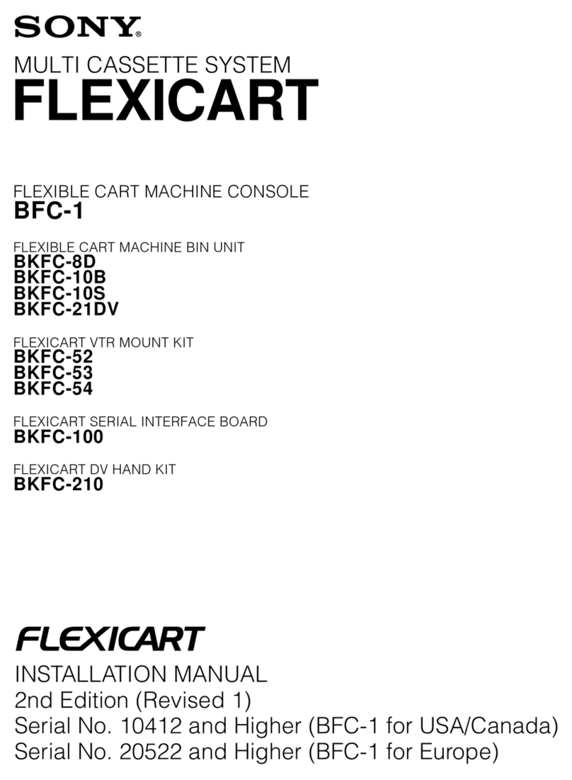 Sony FLEXICART BFC-1 User manual Sony FLEXICART BFC-1 User manual