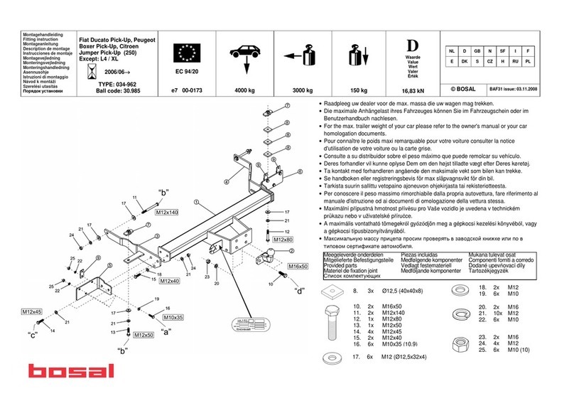 bosal 034-962 FITTING INSTRUCTION