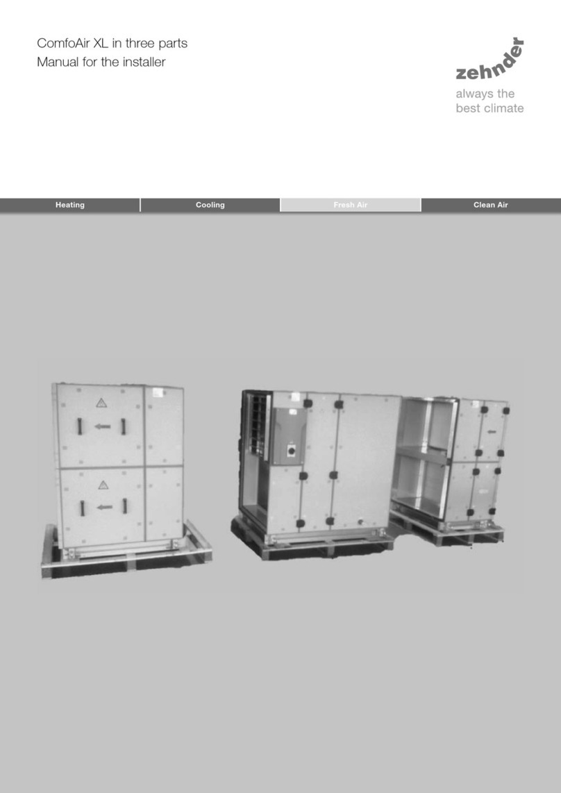 Zehnder Rittling ComfoAir XL Manual for the installer