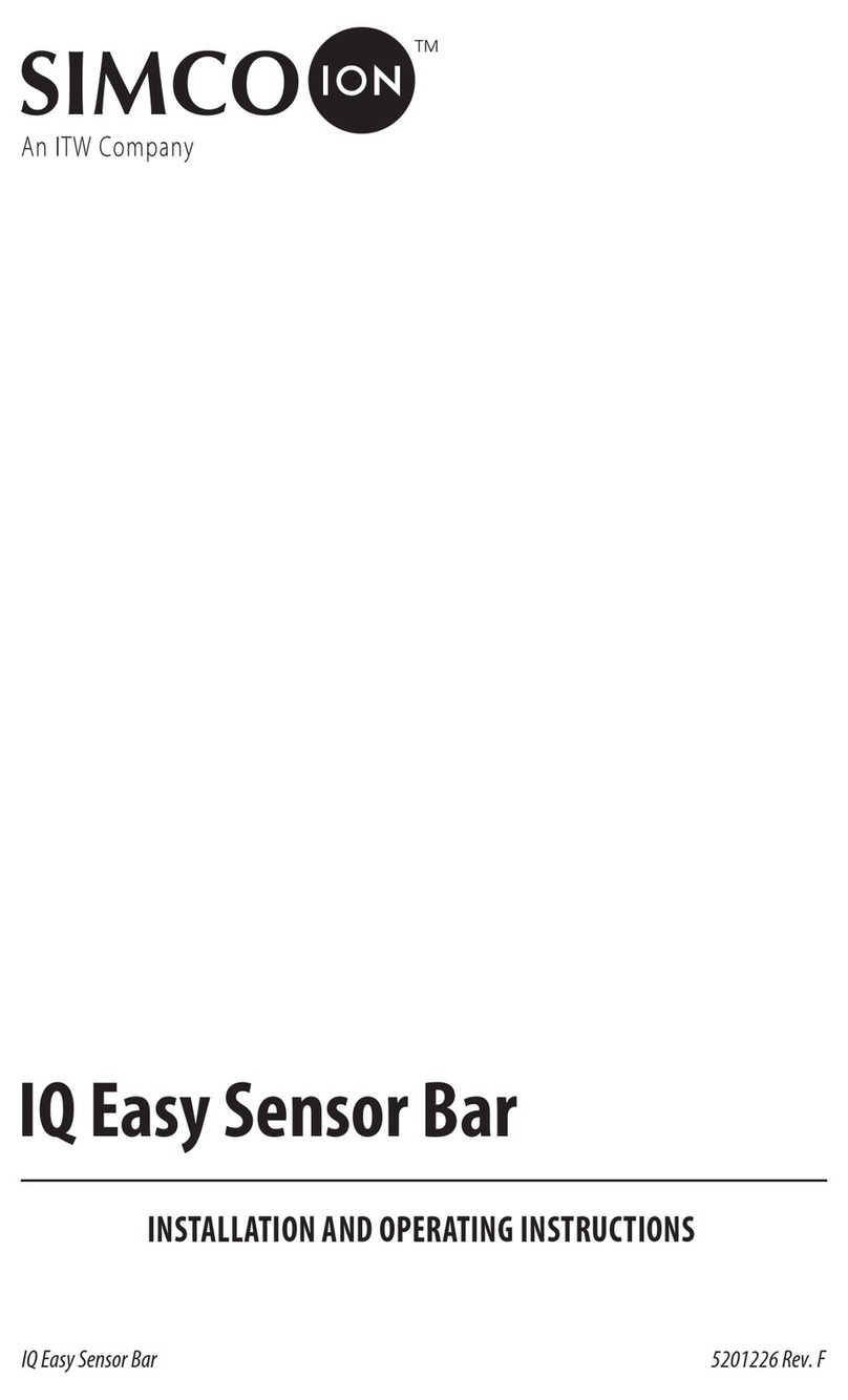ITW Simco-Ion IQ Easy Sensor Bar Installation and operating instructions