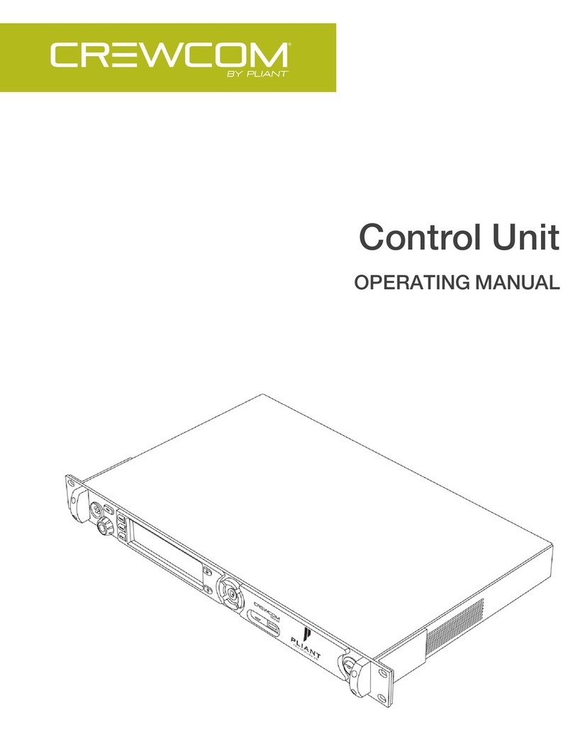 Pliant Crewcom CCU-22 operating manual