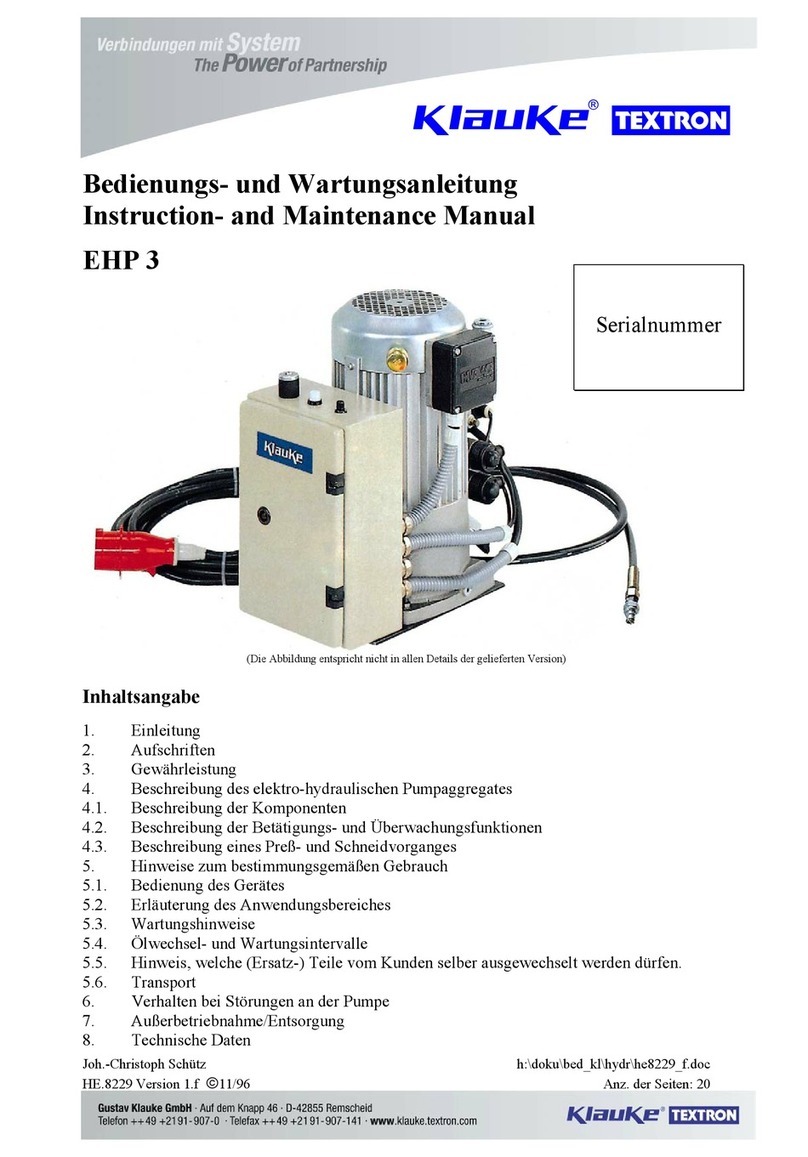 Textron Klauke EHP 3 Instructions for use