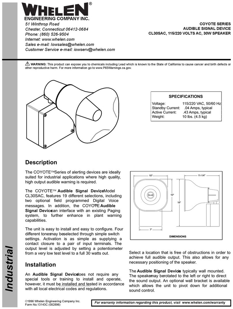 Whelen Engineering Company COYOTE Series manual Whelen Engineering Company COYOTE Series manual