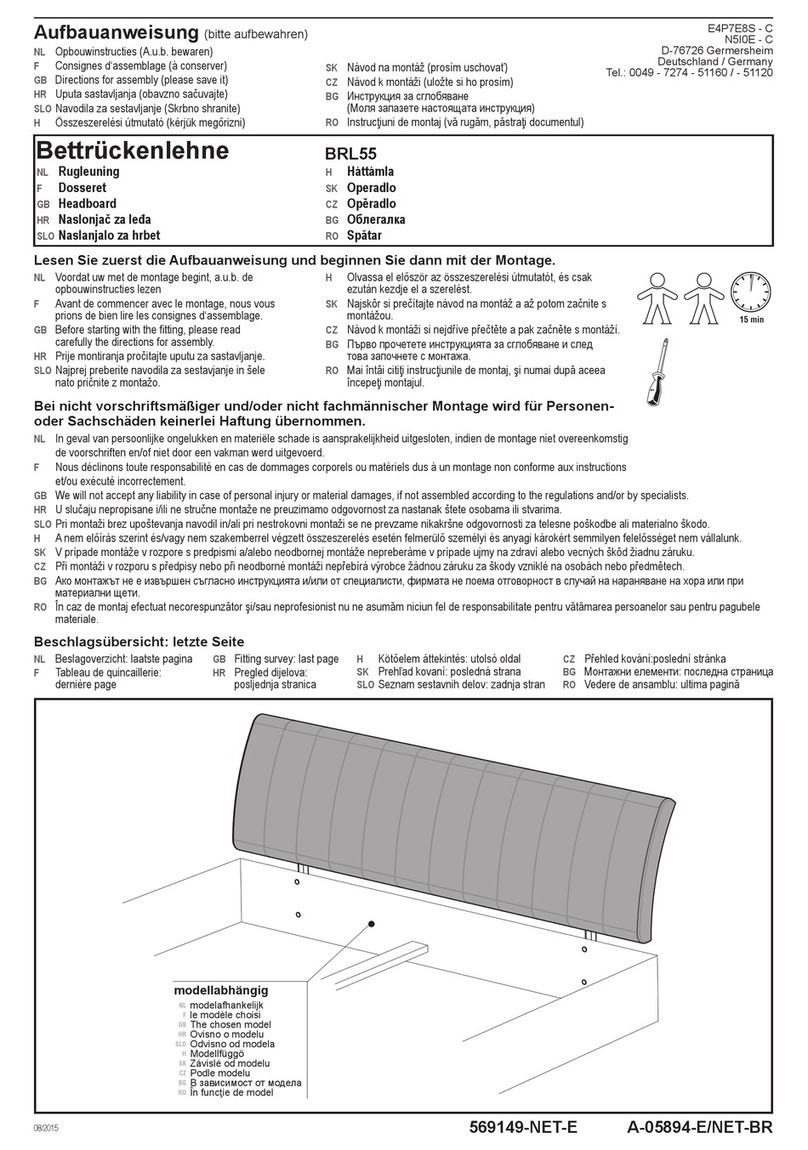 Express Mobel BRL55 DIRECTIONS FOR ASSEMBLY