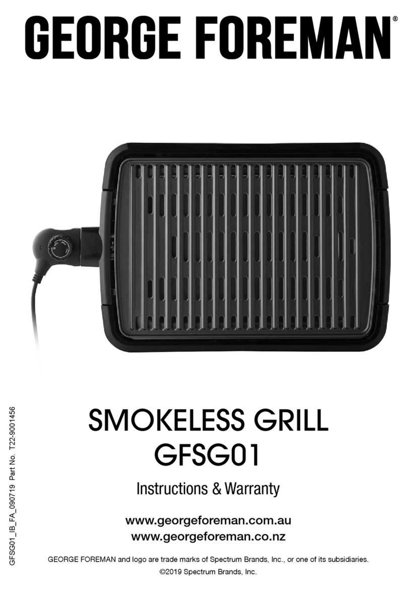 George Foreman GFSG01 Installation instructions manual