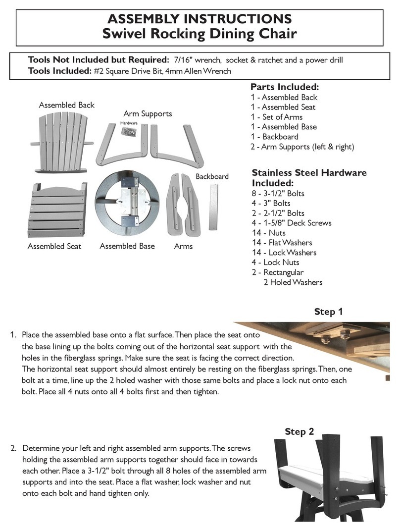 Perfect Choice Swivel Rocking Dining Chair Assembly instructions Perfect Choice Swivel Rocking Dining Chair Assembly instructions