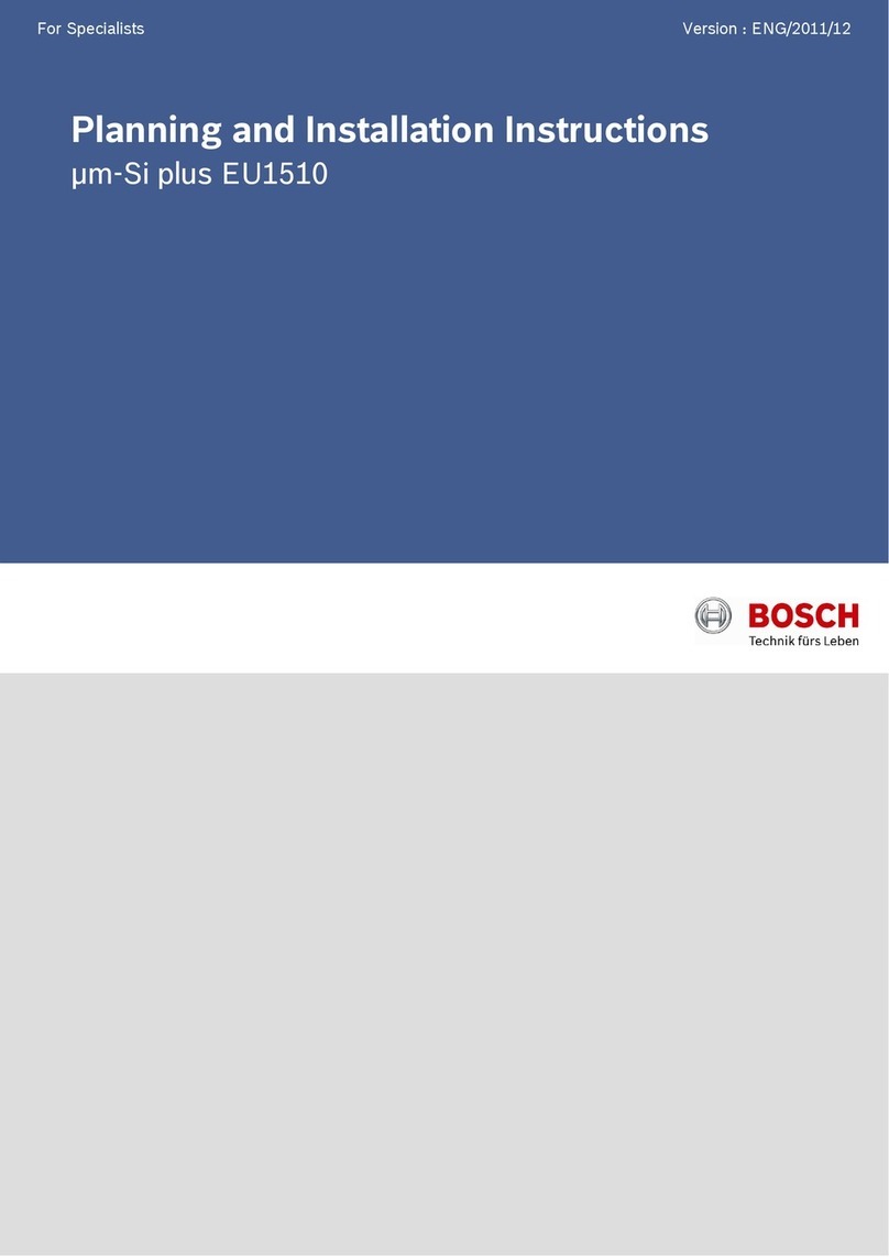 Bosch mm-Si plus EU1510 Series Technical manual