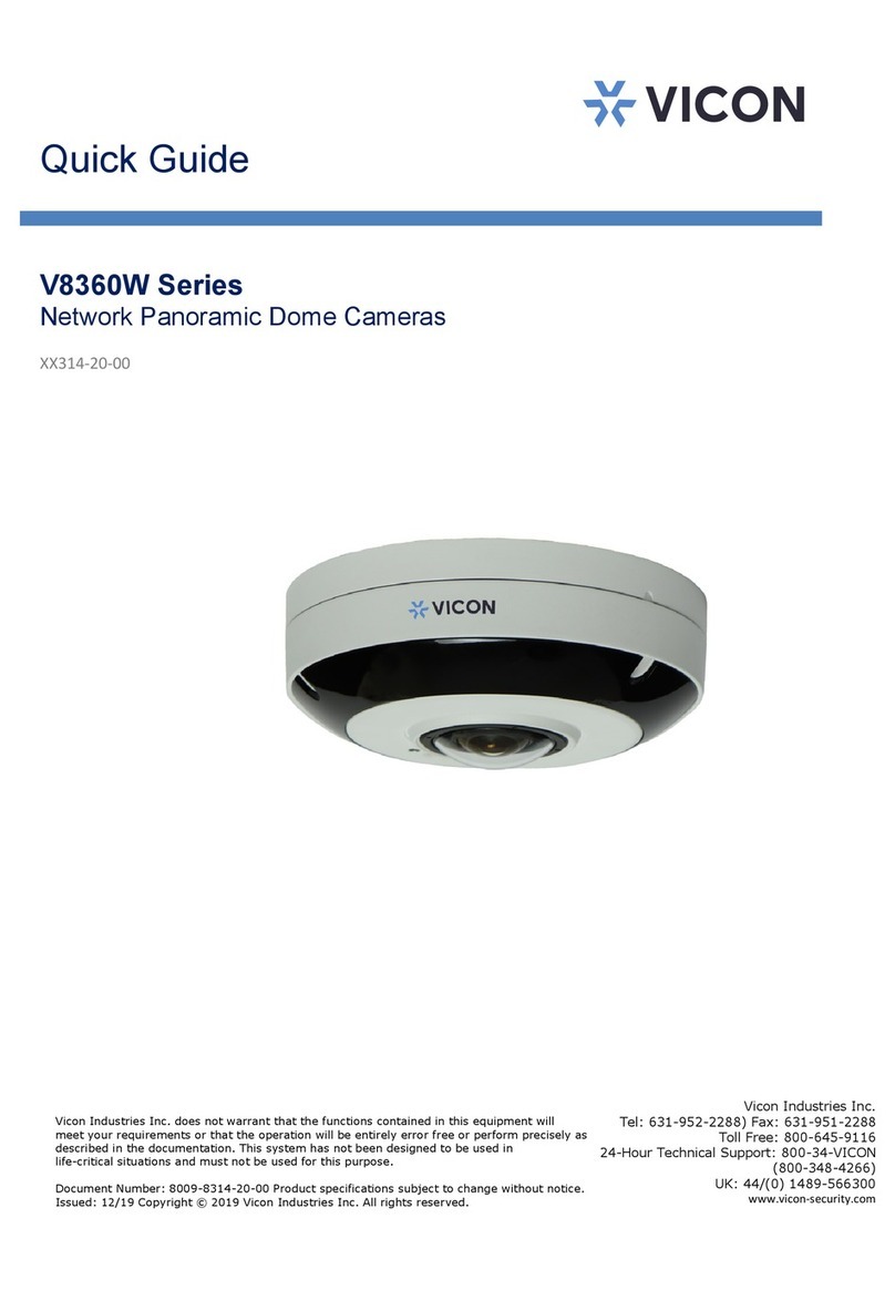 Vicon V8360W Series User manual Vicon V8360W Series User manual