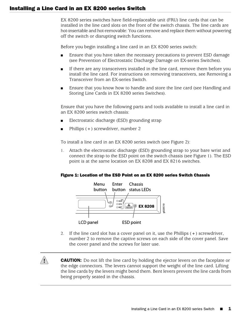 Juniper EX8200 Series Instruction Manual