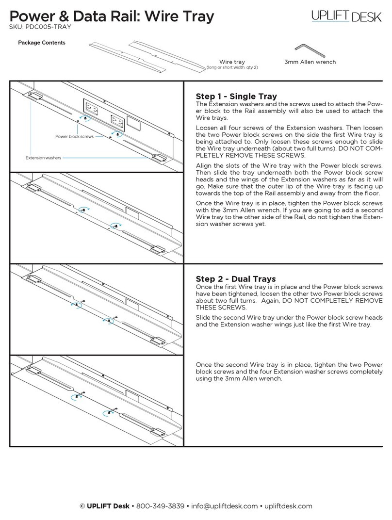 Uplift Desk PDC005-TRAY Assembly instructions