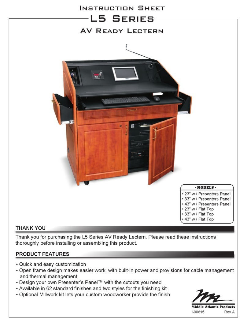 Middle Atlantic Products L5 Series instruction sheet