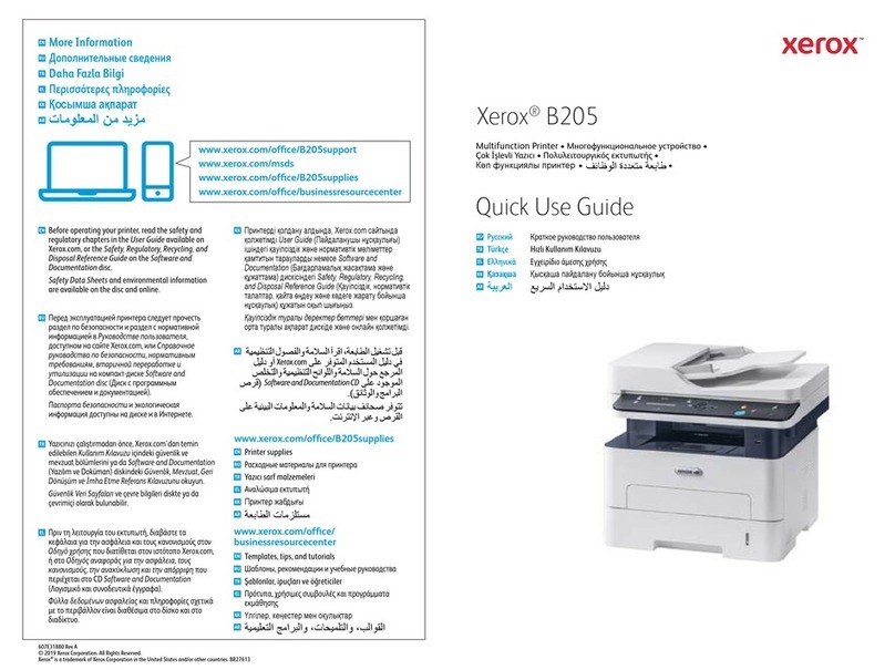 Xerox B205 Quick use guide