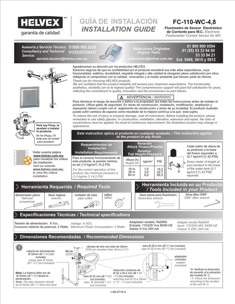 Helvex FC-110-WC-4.8 installation guide