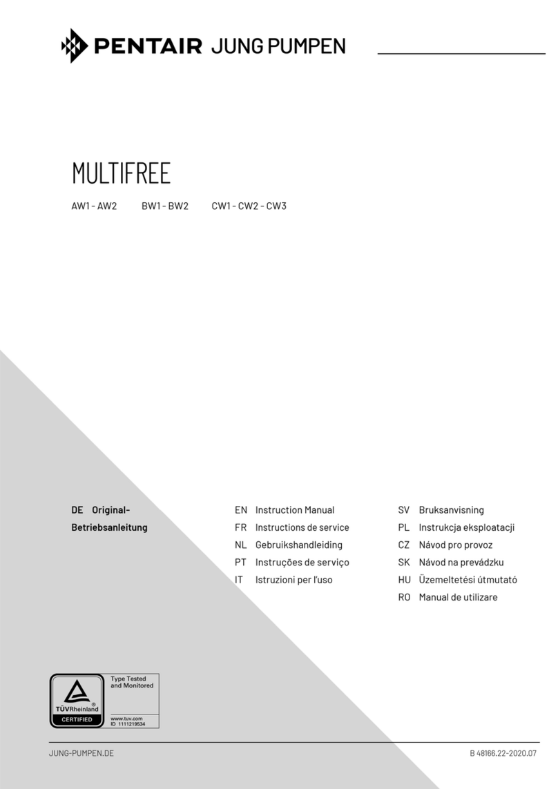 Pentair Jung Pumpen Multifree AW1 instruction manual