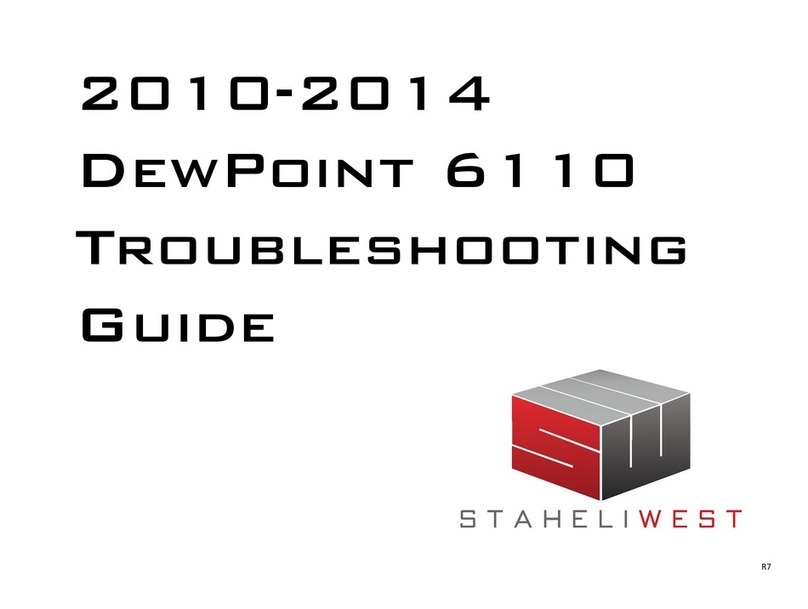 Staheli West DewPoint 6110 troubleshooting guide